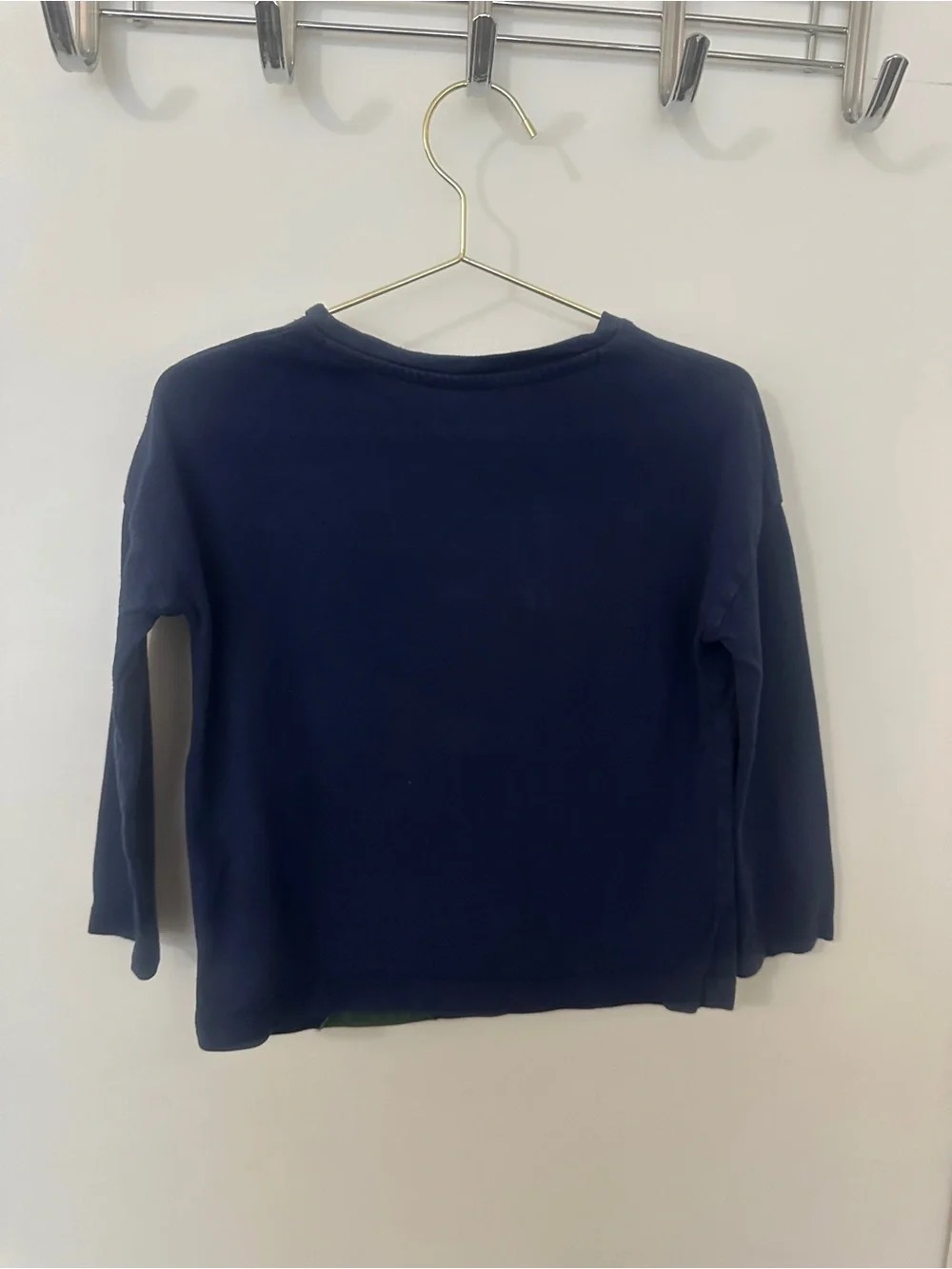Mini Boden Owl Appliqué Long Sleeve Top 3–4Y 104cm Navy - Picture 4 of 5